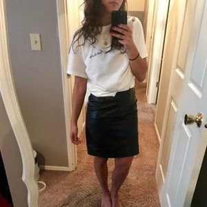 LOFT GENUINE LEATHER SKIRT